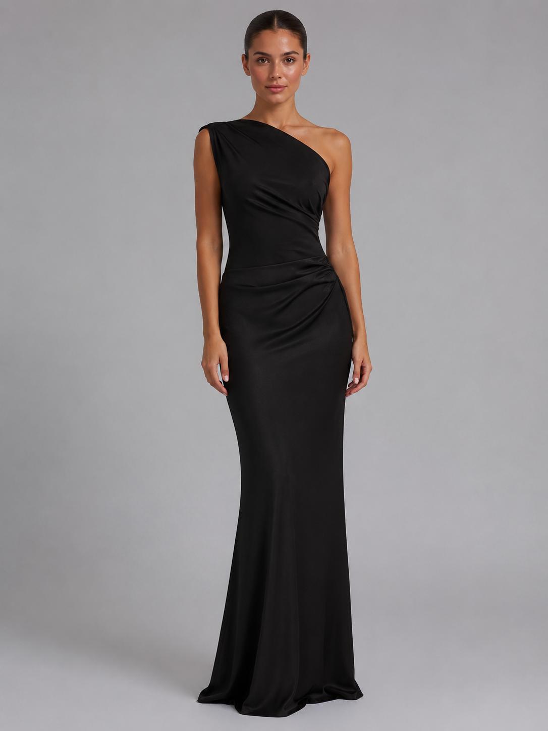 Elegant Collection | Maxi Dress for Women with Asymmetric Design | Lightweight Satin Feel for Effortless Elegance 3