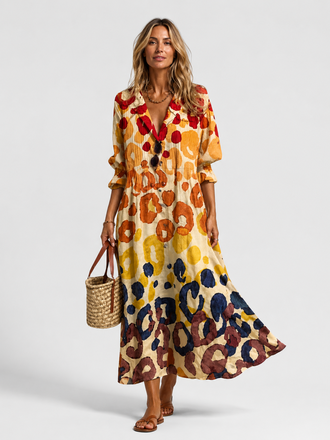 Elegant Collection | Women's Dress with Lightweight Fabric & Relaxed Fit | Perfect Summer Style for Effortless Comfort 0