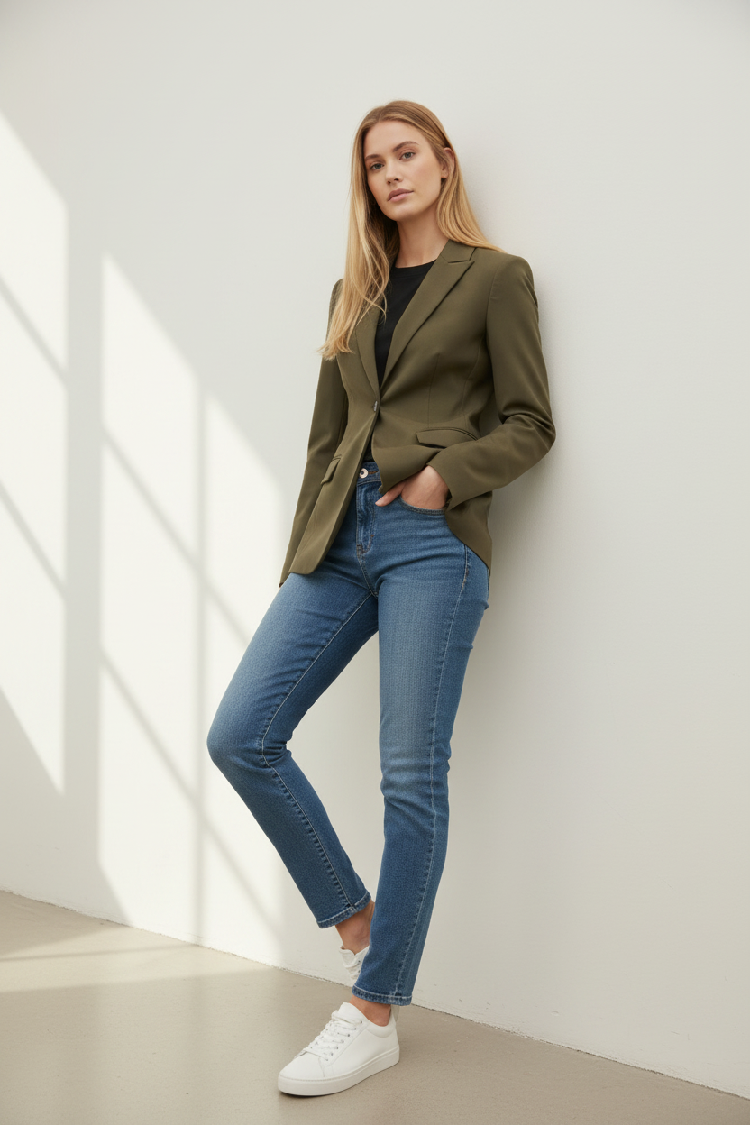 Sophisticated Tailored Blazer | Classic Single-Breasted Design for Effortless Style