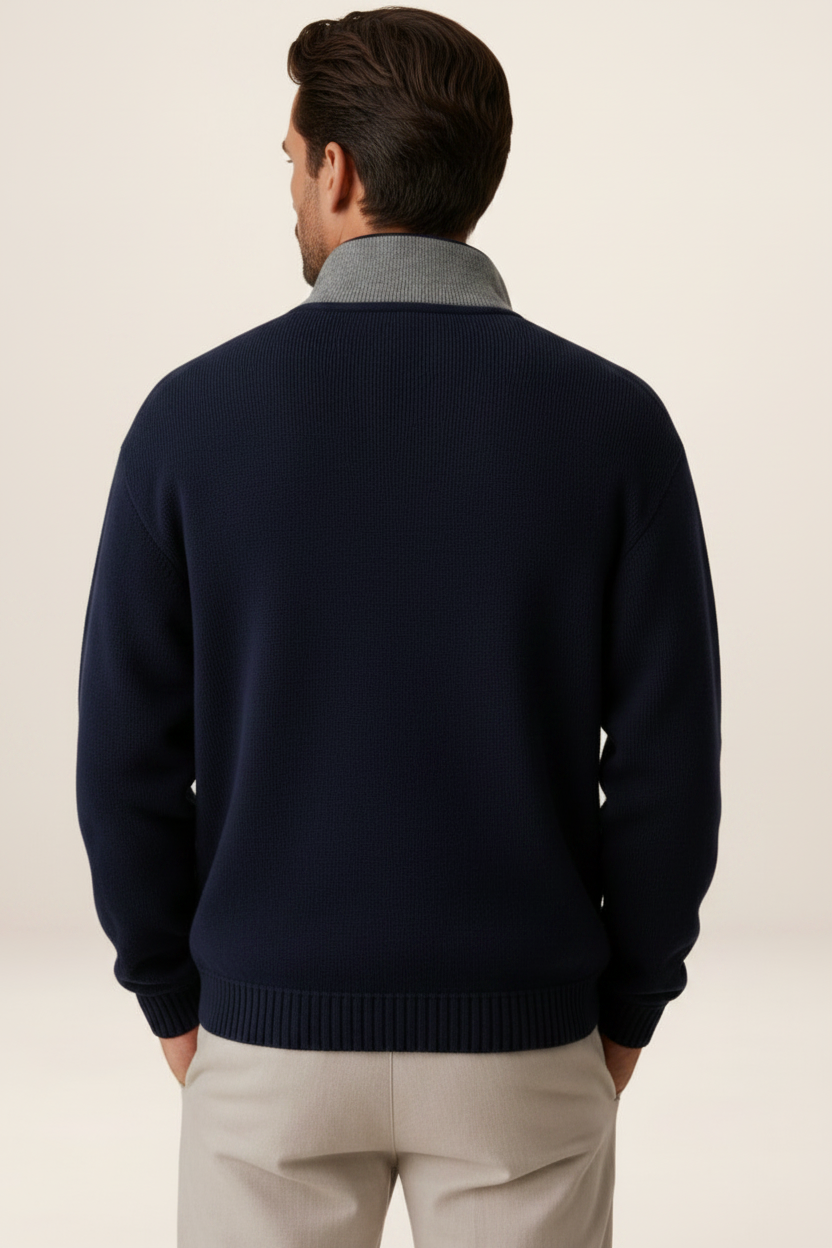 Men's Full Zip Knit Cardigan – Long Sleeve Sweater Jacket