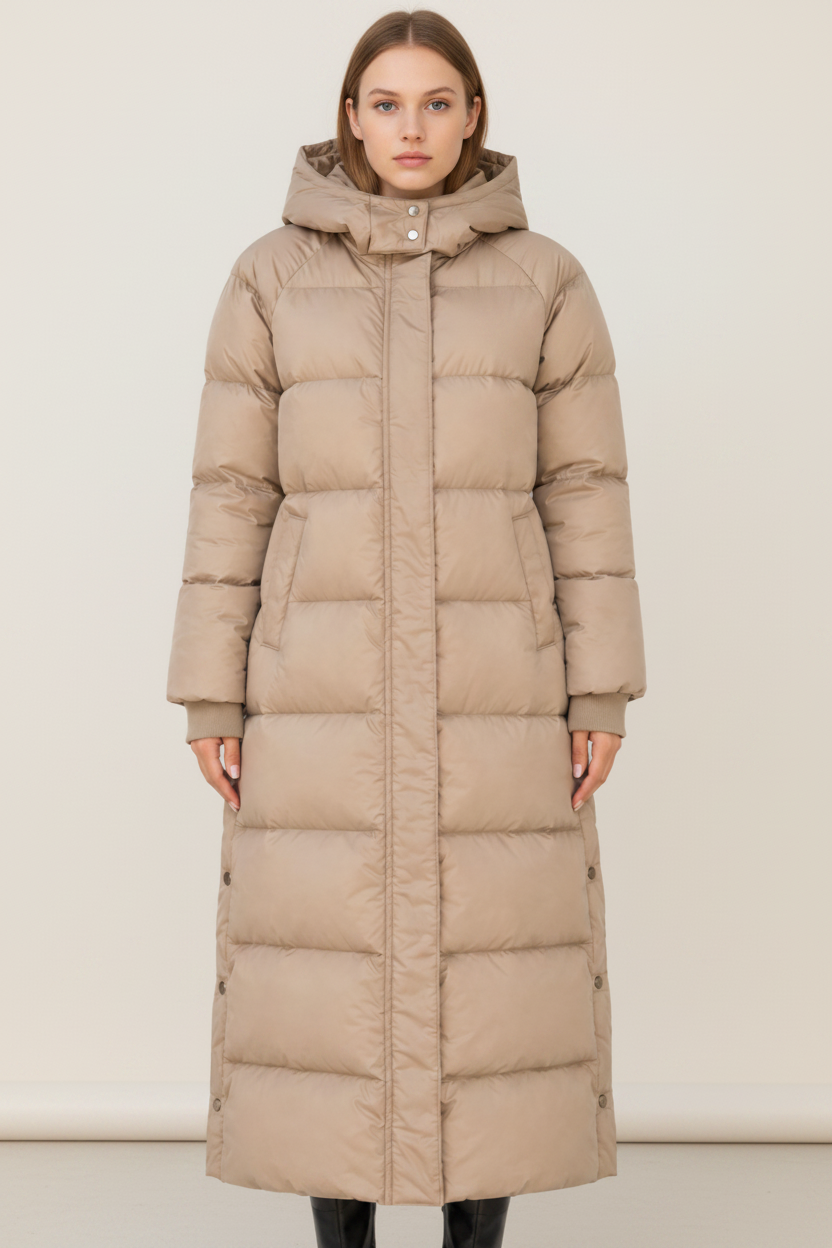 Puffer Coat Collection | Women's Long Puffer Coat with Hood | Stylish Winter Jacket for Warmth and Comfort