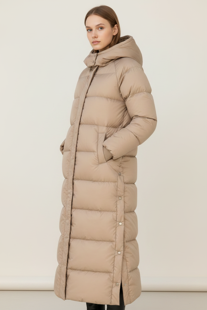 Puffer Coat Collection | Women's Long Puffer Coat with Hood | Stylish Winter Jacket for Warmth and Comfort