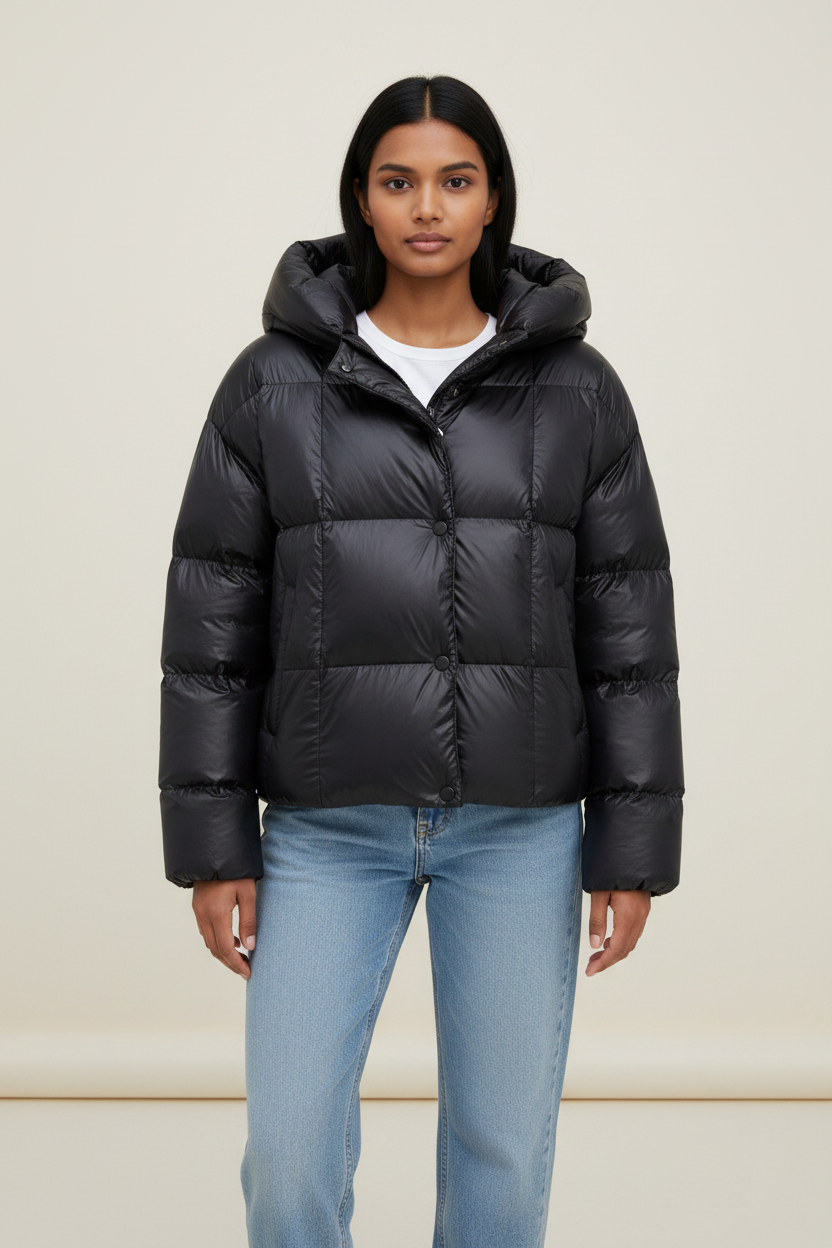 Contemporary Collection | Oversized Puffer Jacket Women with High Collar | Stylish Winter Coat for Ultimate Warmth