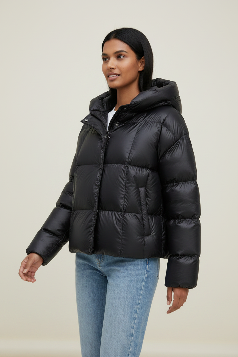 Contemporary Collection | Oversized Puffer Jacket Women with High Collar | Stylish Winter Coat for Ultimate Warmth