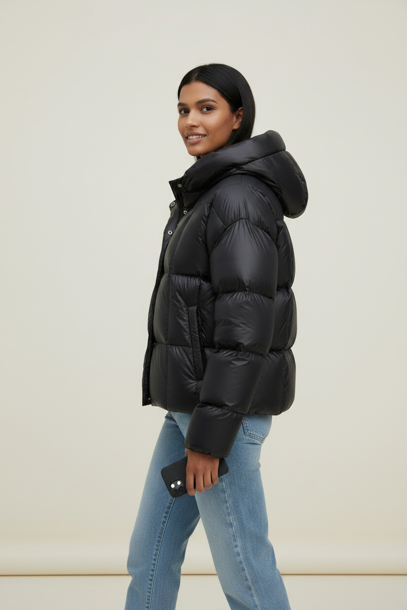 Contemporary Collection | Oversized Puffer Jacket Women with High Collar | Stylish Winter Coat for Ultimate Warmth