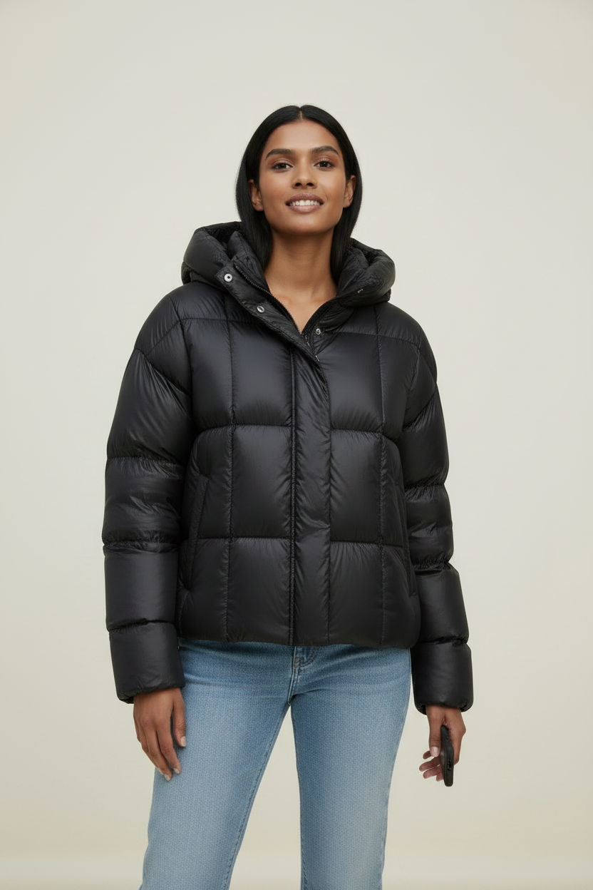 Contemporary Collection | Oversized Puffer Jacket Women with High Collar | Stylish Winter Coat for Ultimate Warmth