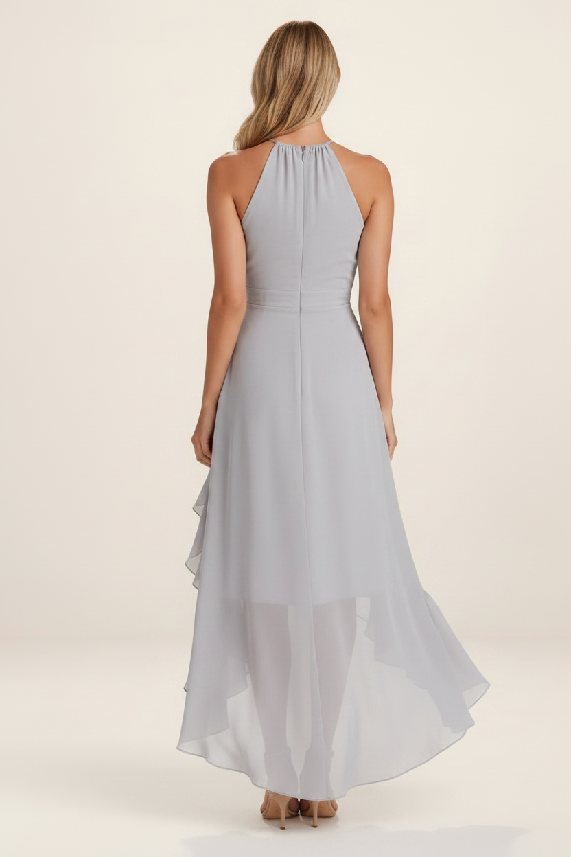 Midi Dress with Cascading Ruffle Hem | Flattering Fit for Special Occasions