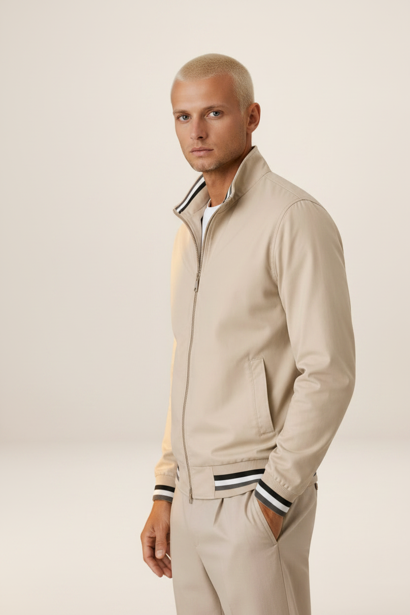 Men's Lightweight Bomber Jacket - Zip Up Windbreaker Coat