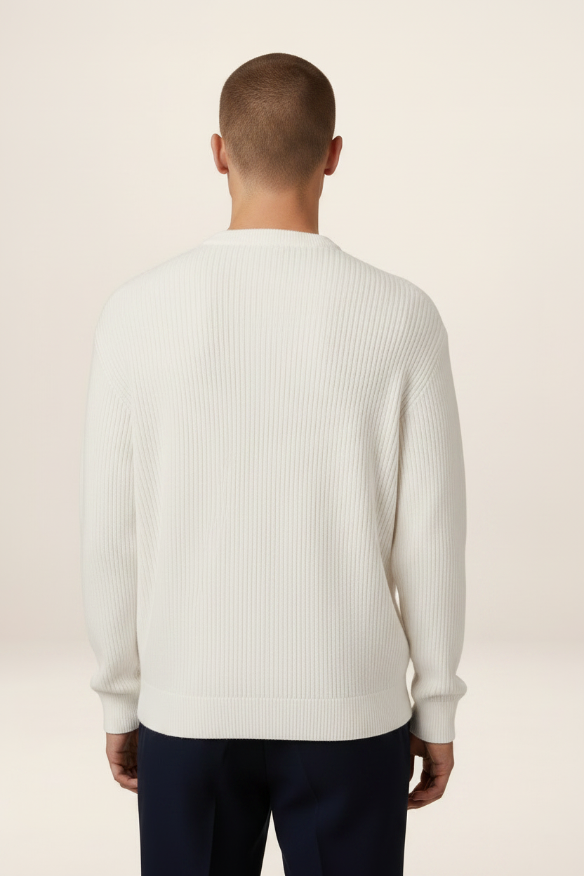 Men’s Ribbed Crew Neck Sweater