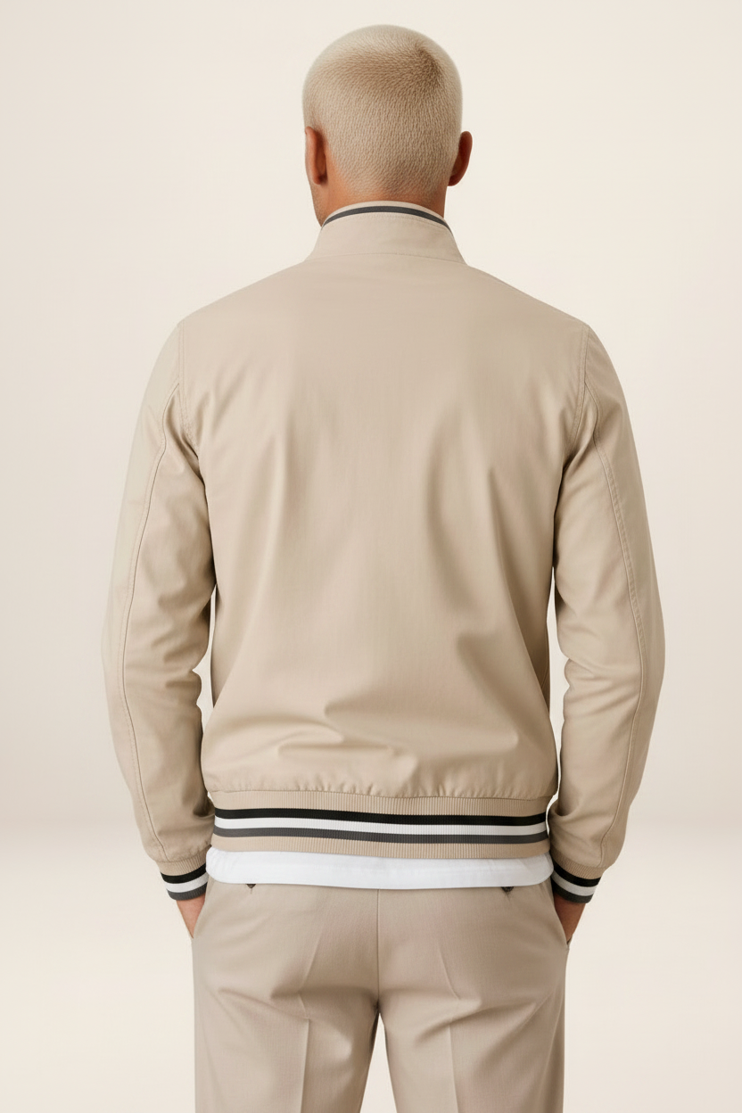 Men's Lightweight Bomber Jacket - Zip Up Windbreaker Coat