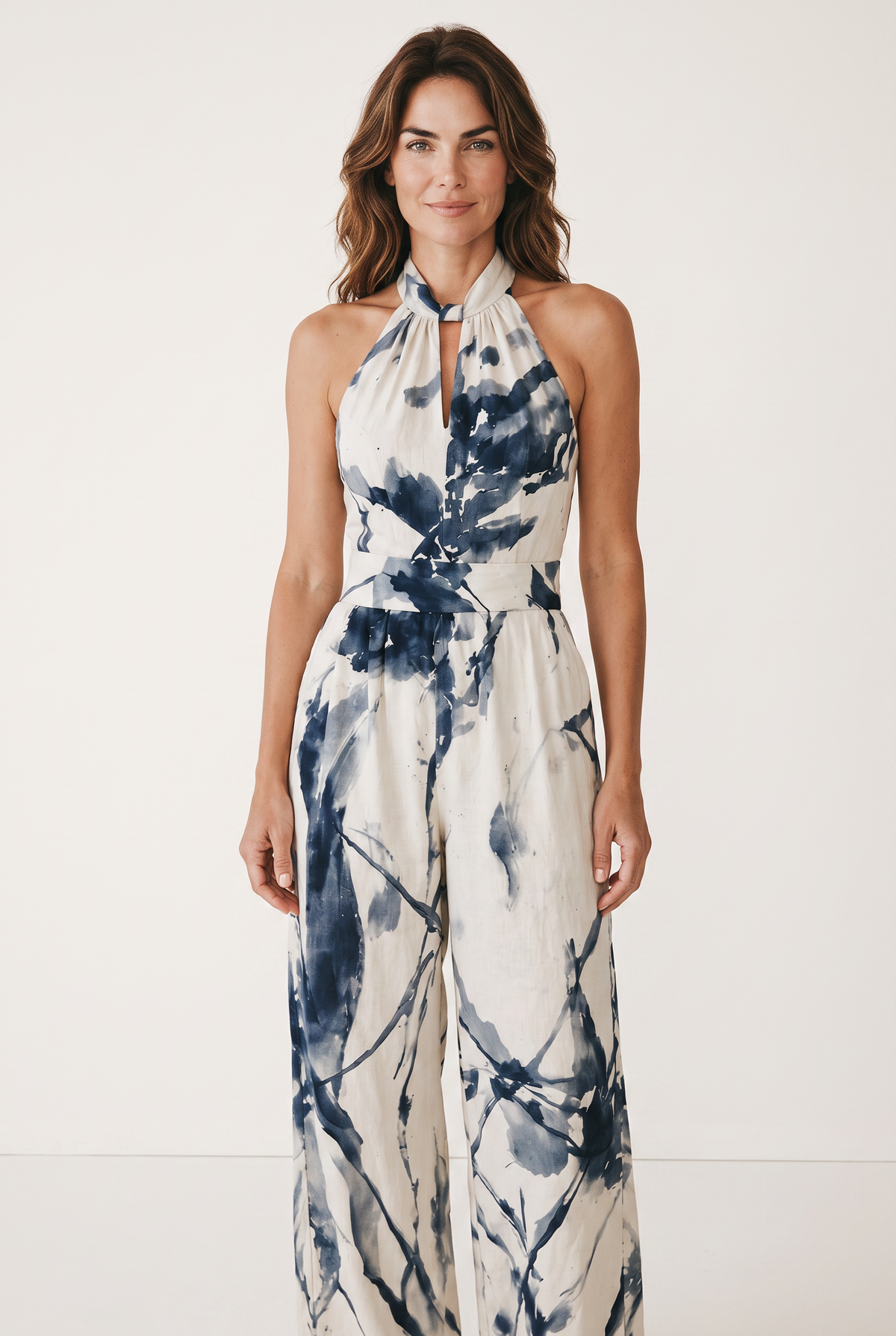 Women's Jumpsuit with Halter Neckline & Wide-Leg Design | Comfortable Fit for Summer Style