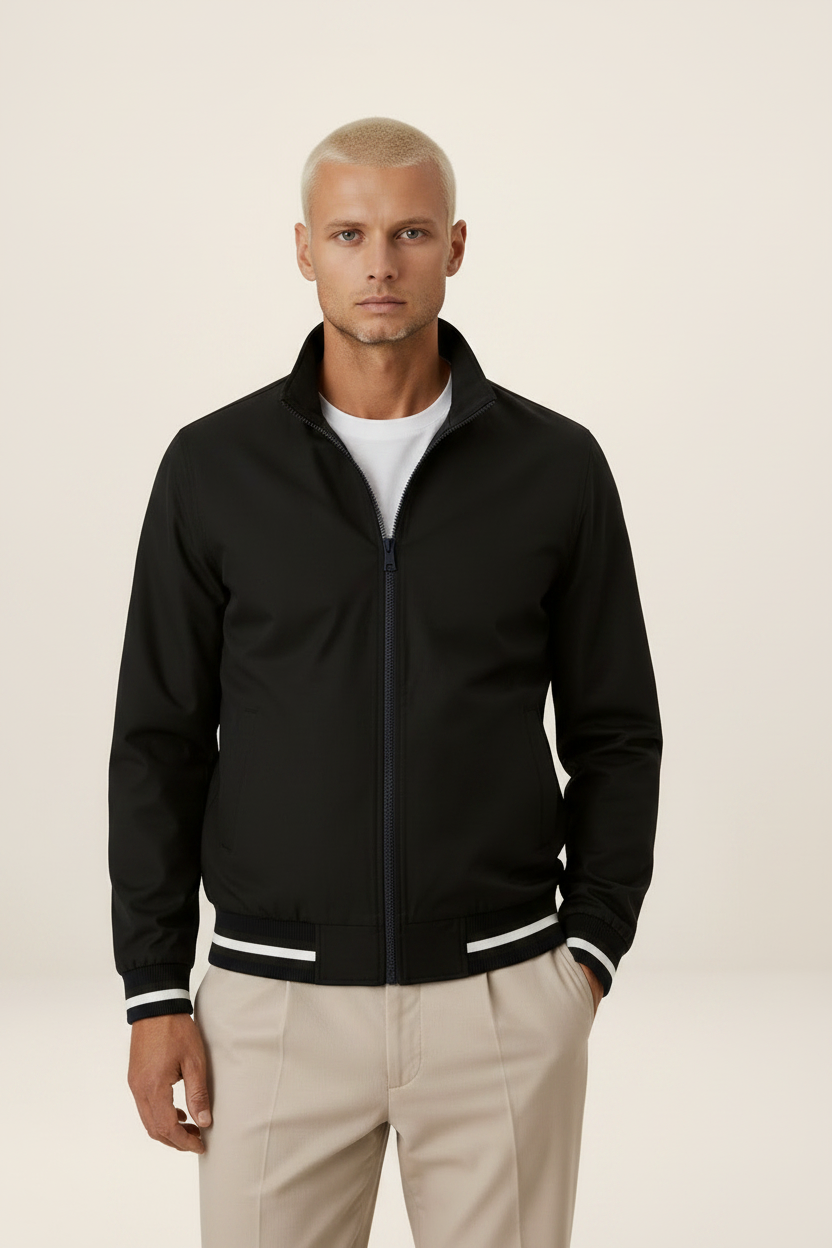 Men's Lightweight Bomber Jacket - Zip Up Windbreaker Coat