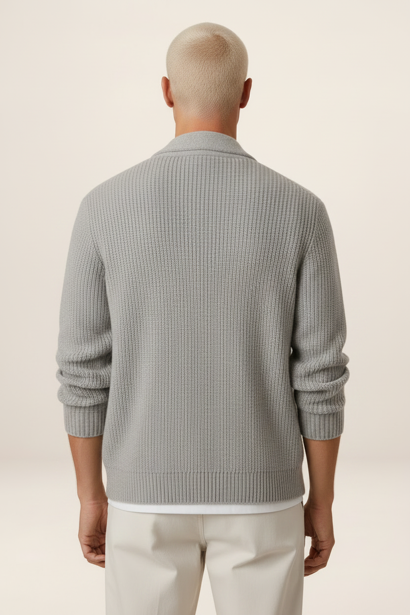 Men's Shawl Collar Cardigan - Knit Cardigan