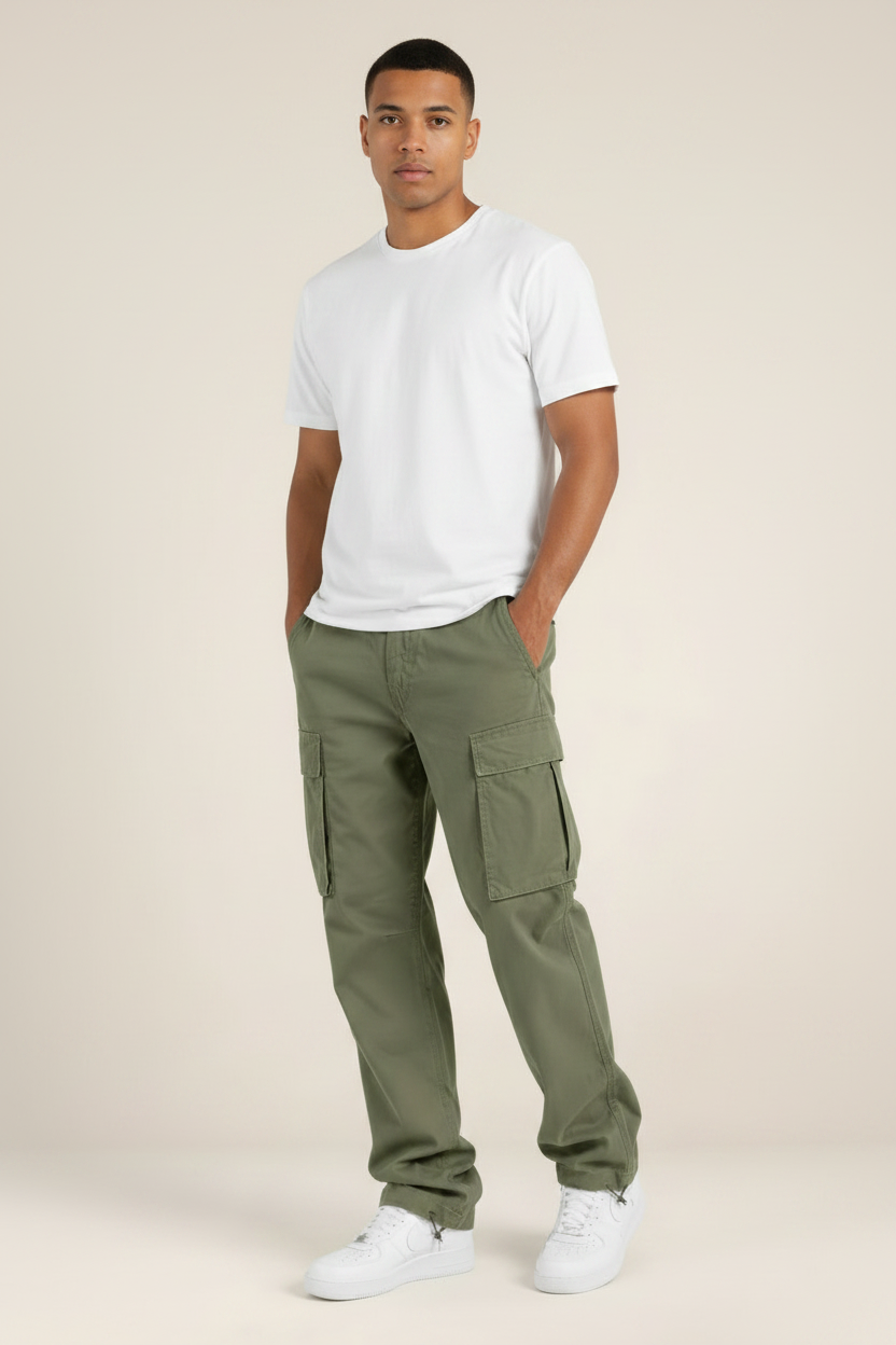 Men’s Relaxed Fit Cargo Trousers – Everyday Utility Style