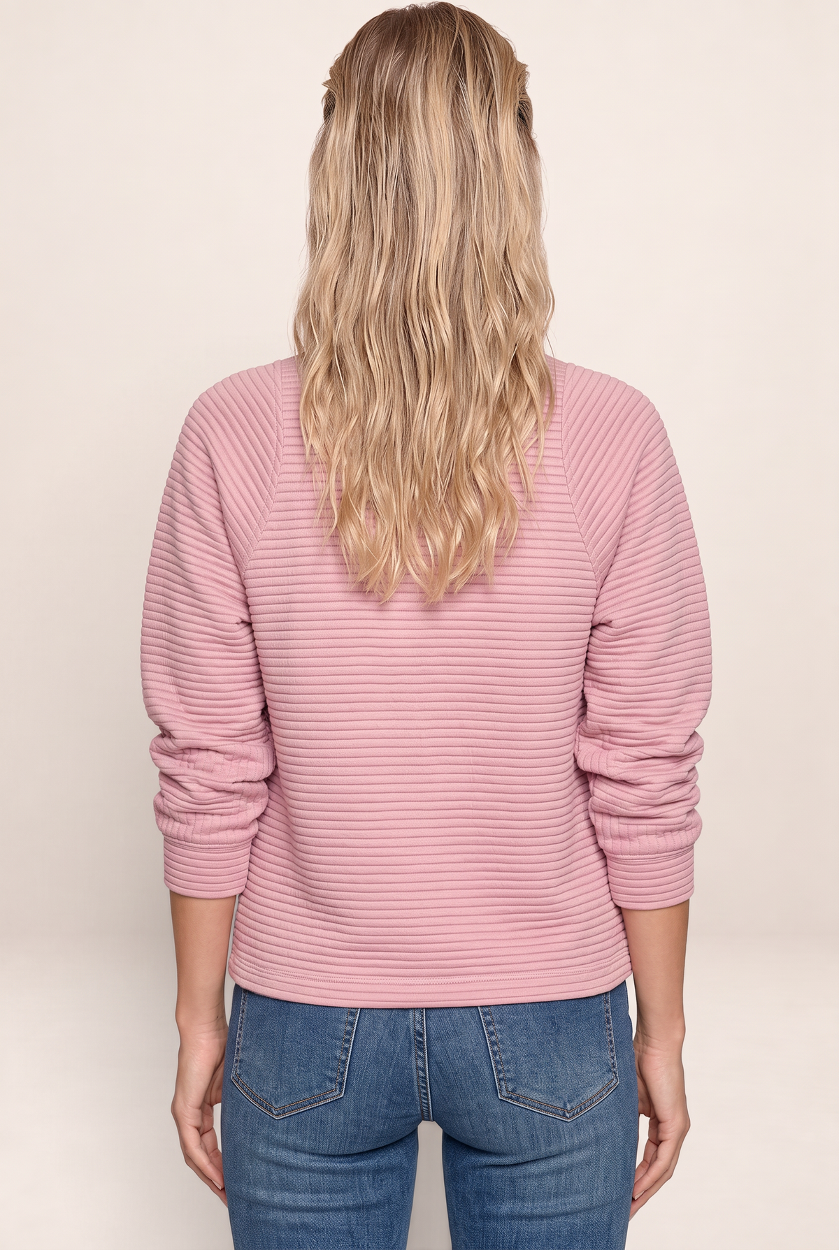 Women's Ribbed Half Zip Pullover – Casual Knit Zip Neck Jumper