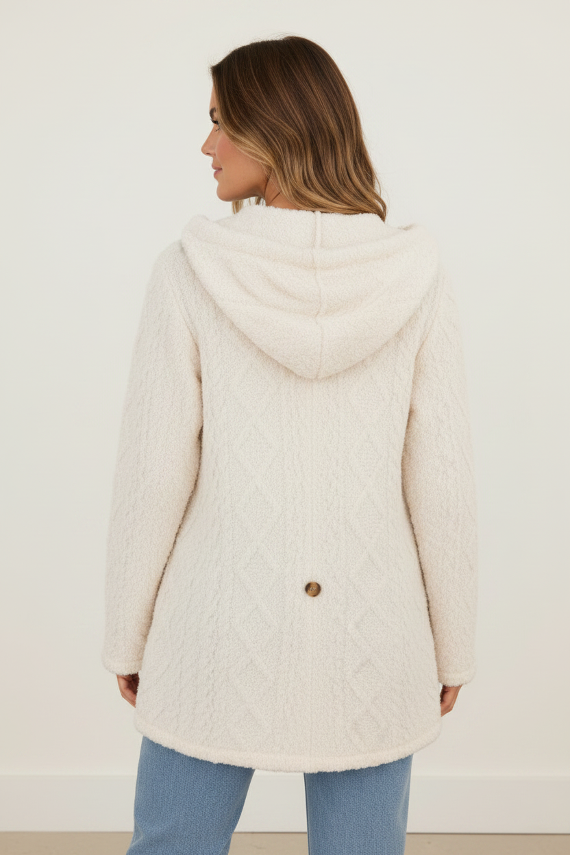 Cozy Collection | Women's Long Cardigan with Hooded Design | Plush Fleece for Ultimate Comfort in Autumn and Winter
