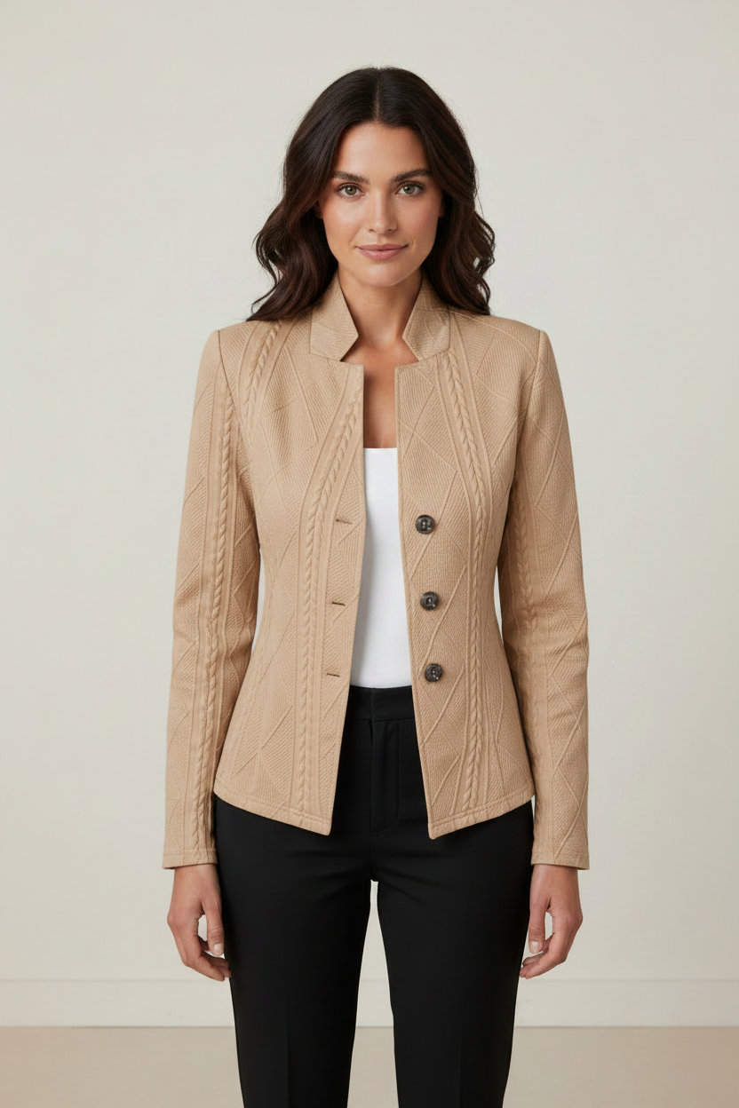 Elegant Women's Blazer with Textured Fabric | Tailored Fit for Effortless Style
