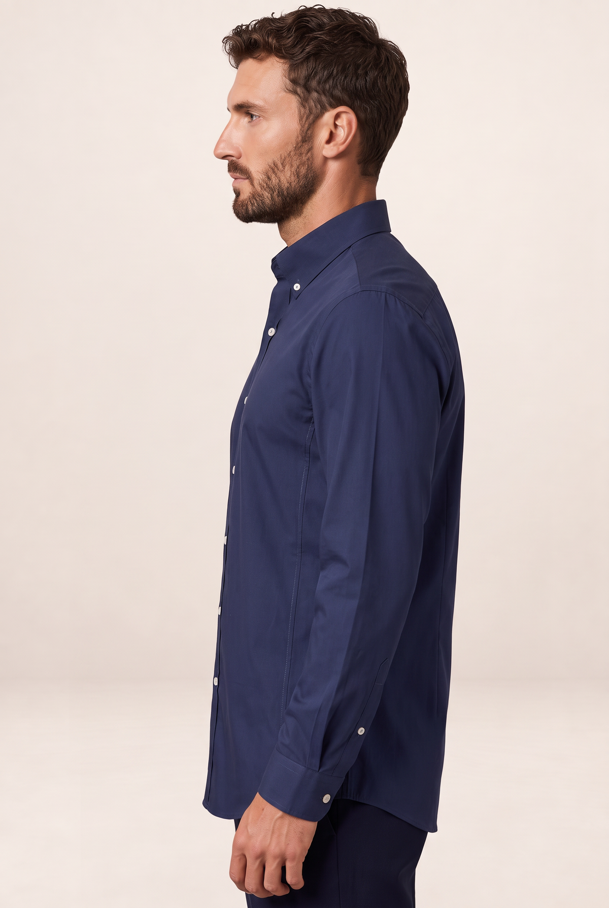 Men's Dress Shirt with Button-Down Collar | Versatile Style for Smart Casual Outfits
