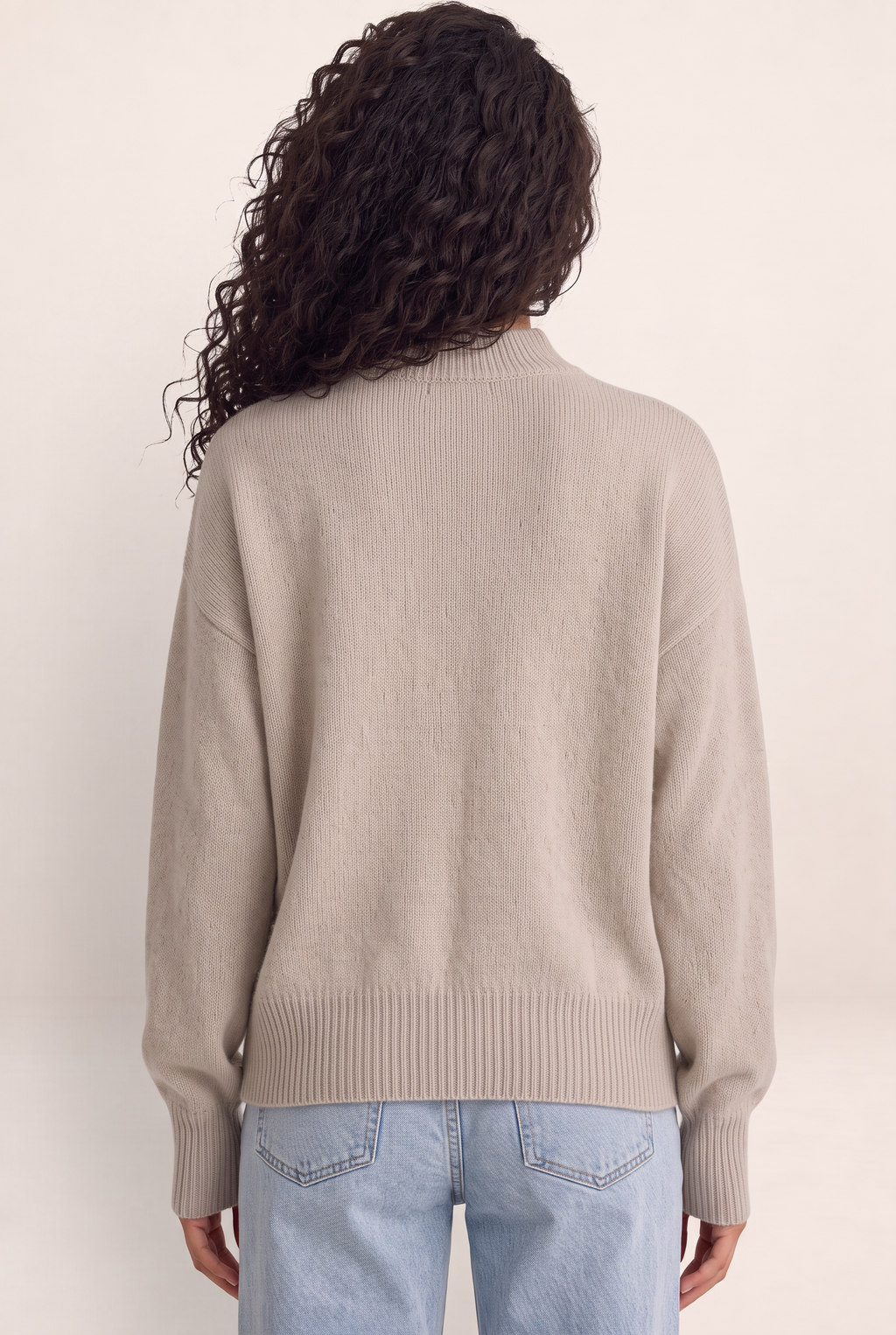 Women’s Oversized Knit Jumper – High Neck Longline Relaxed Fit