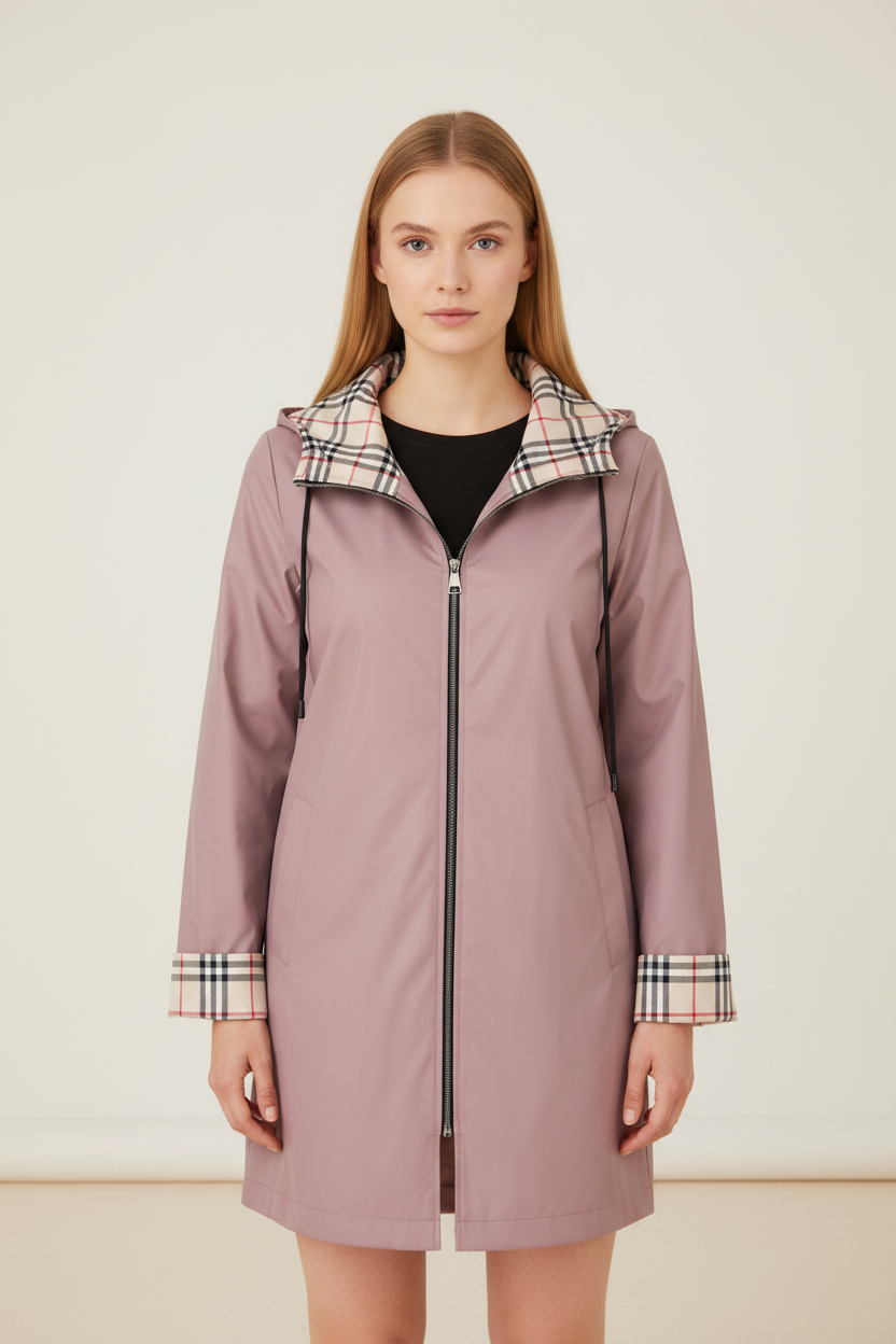 Elegant | Women's Waterproof Coat with Adjustable Hood | Lightweight Design for Everyday Comfort