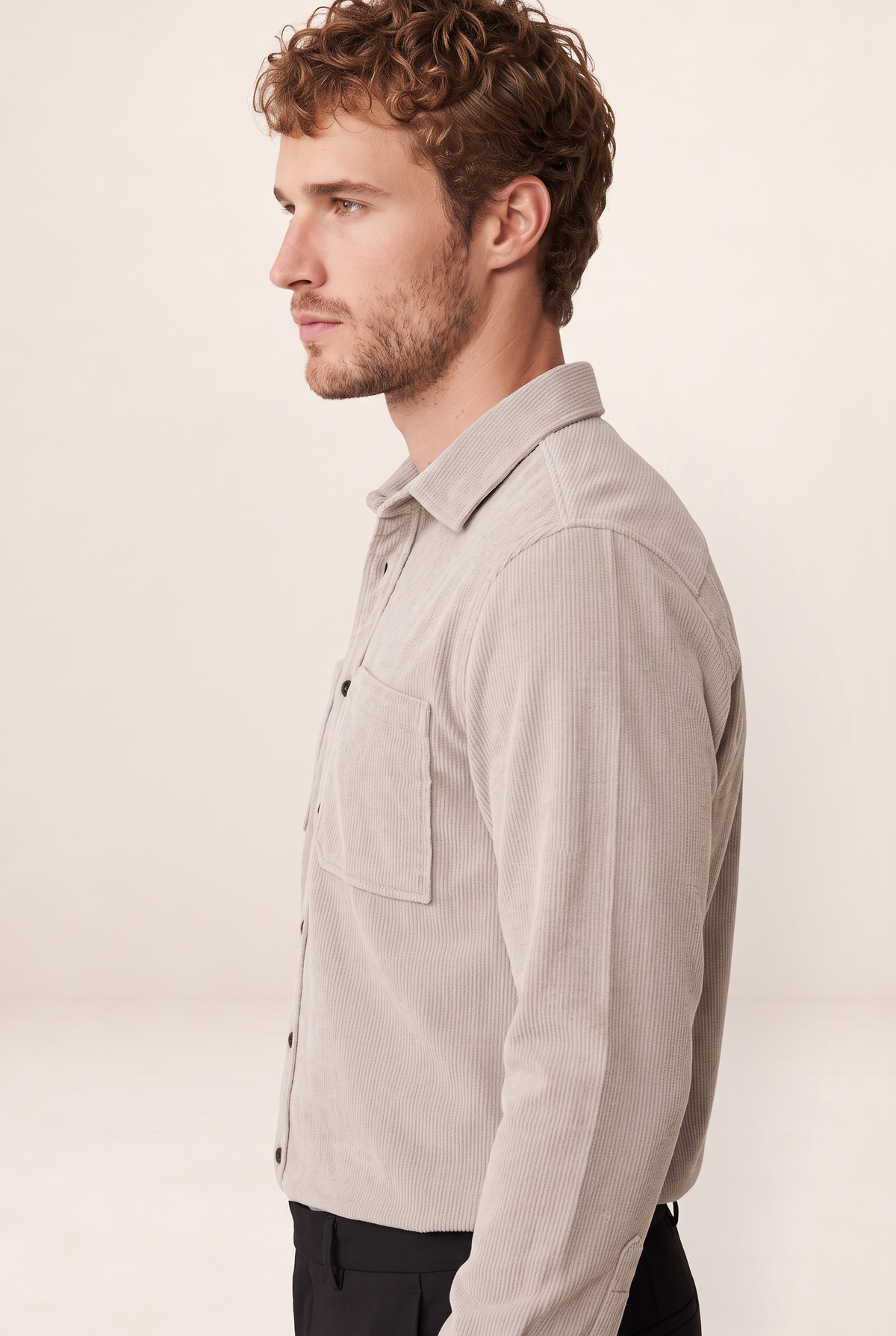 Men's Shirt with Textured Corduroy Finish | Versatile Overshirt for Everyday Style