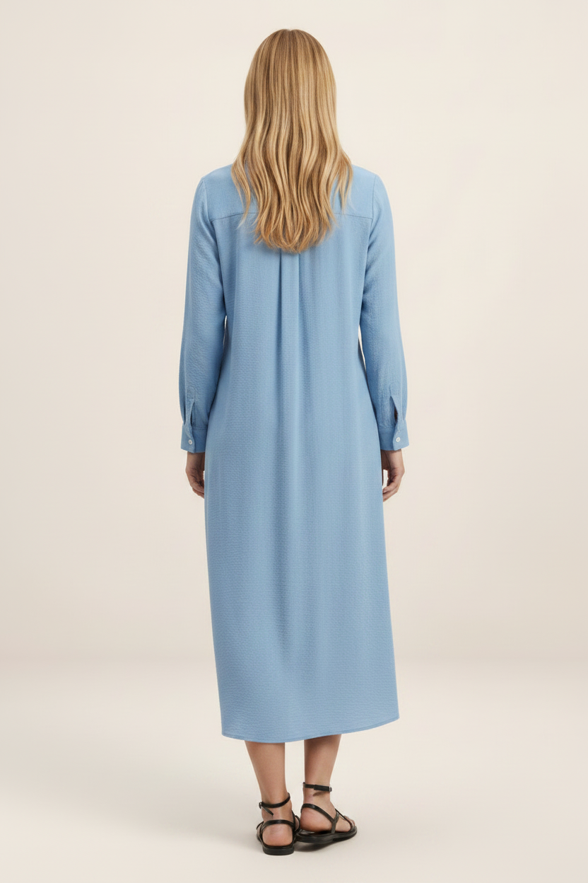 Women's Dress with Button Front Design | Comfortable Cotton Blend Summer Dress for Effortless Style