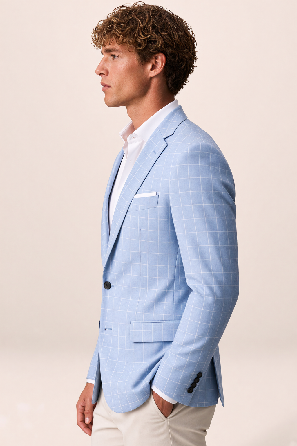 Men's Tailored Windowpane Blazer – Smart Tailored Jacket