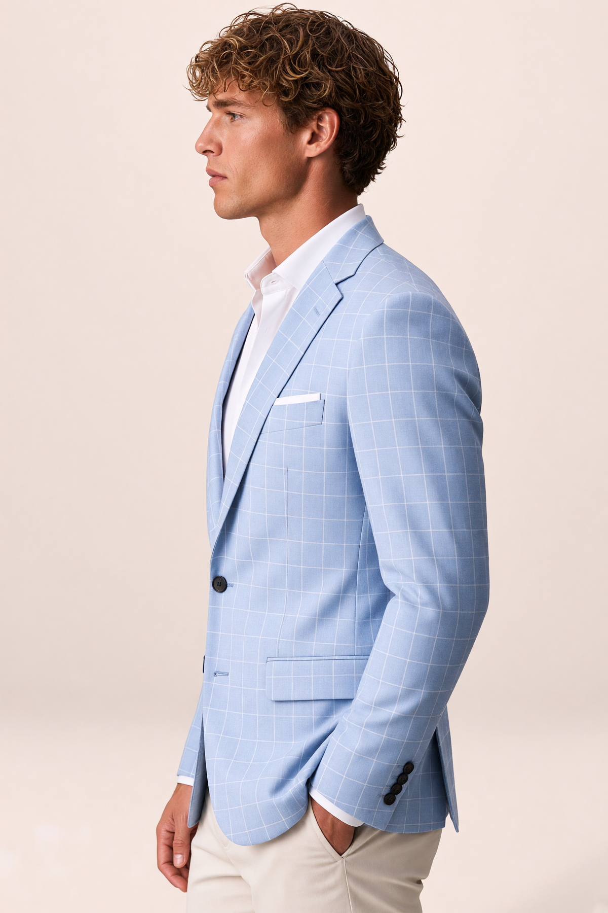 Men's Tailored Windowpane Blazer – Smart Tailored Jacket