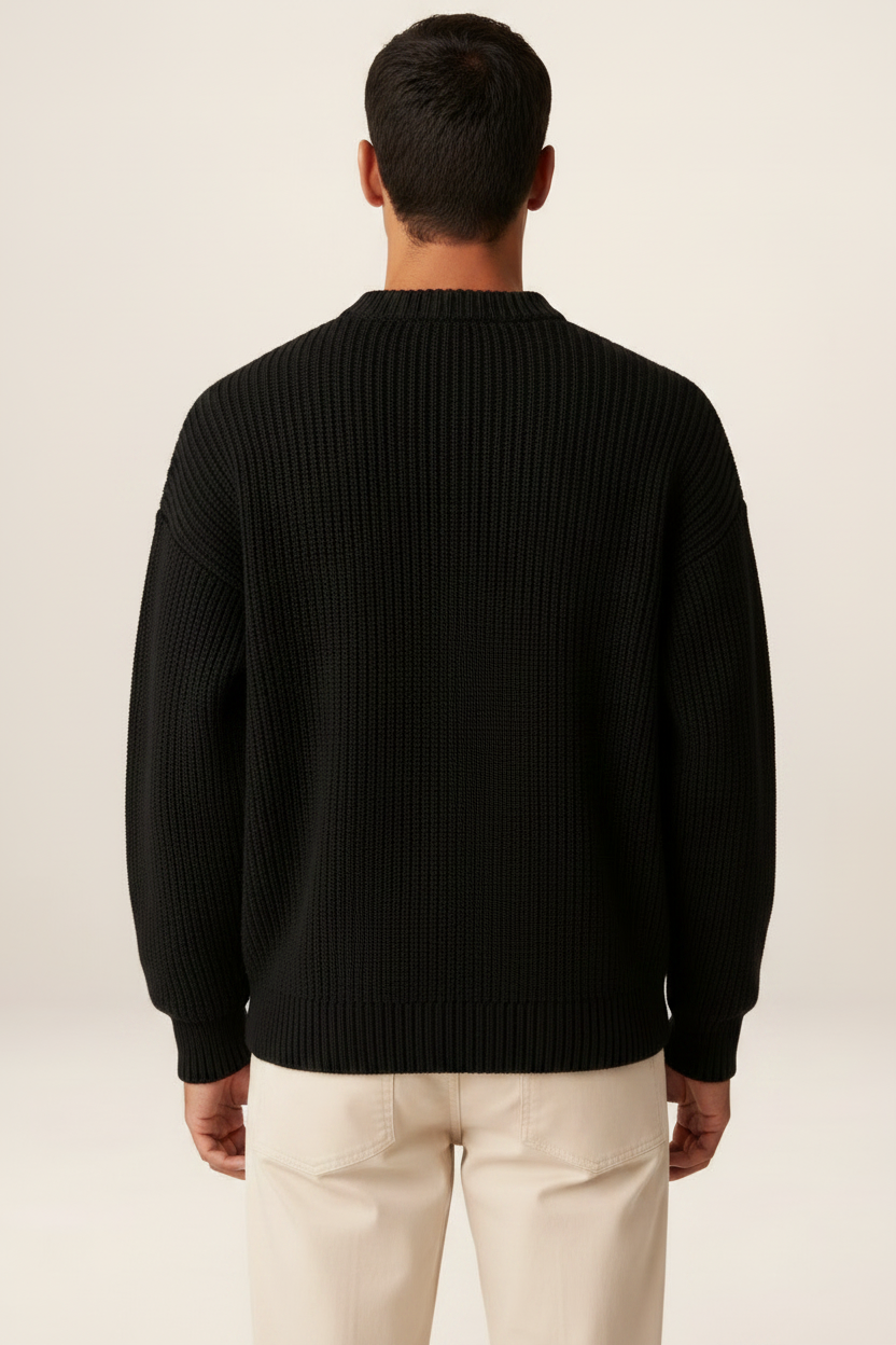 Men's Chunky Knit Crewneck Sweater