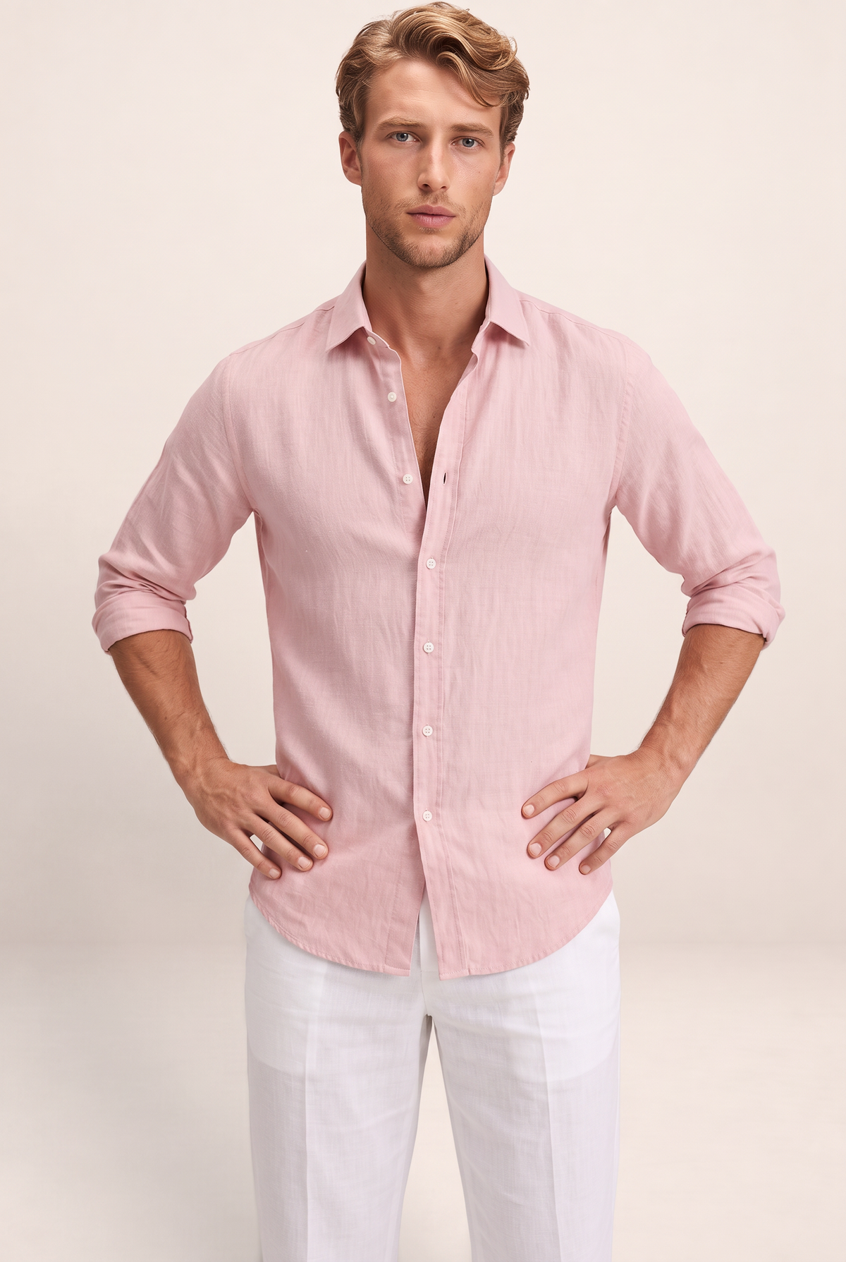 Men's Linen Shirt | Relaxed Fit Button-Up with Breathable Fabric