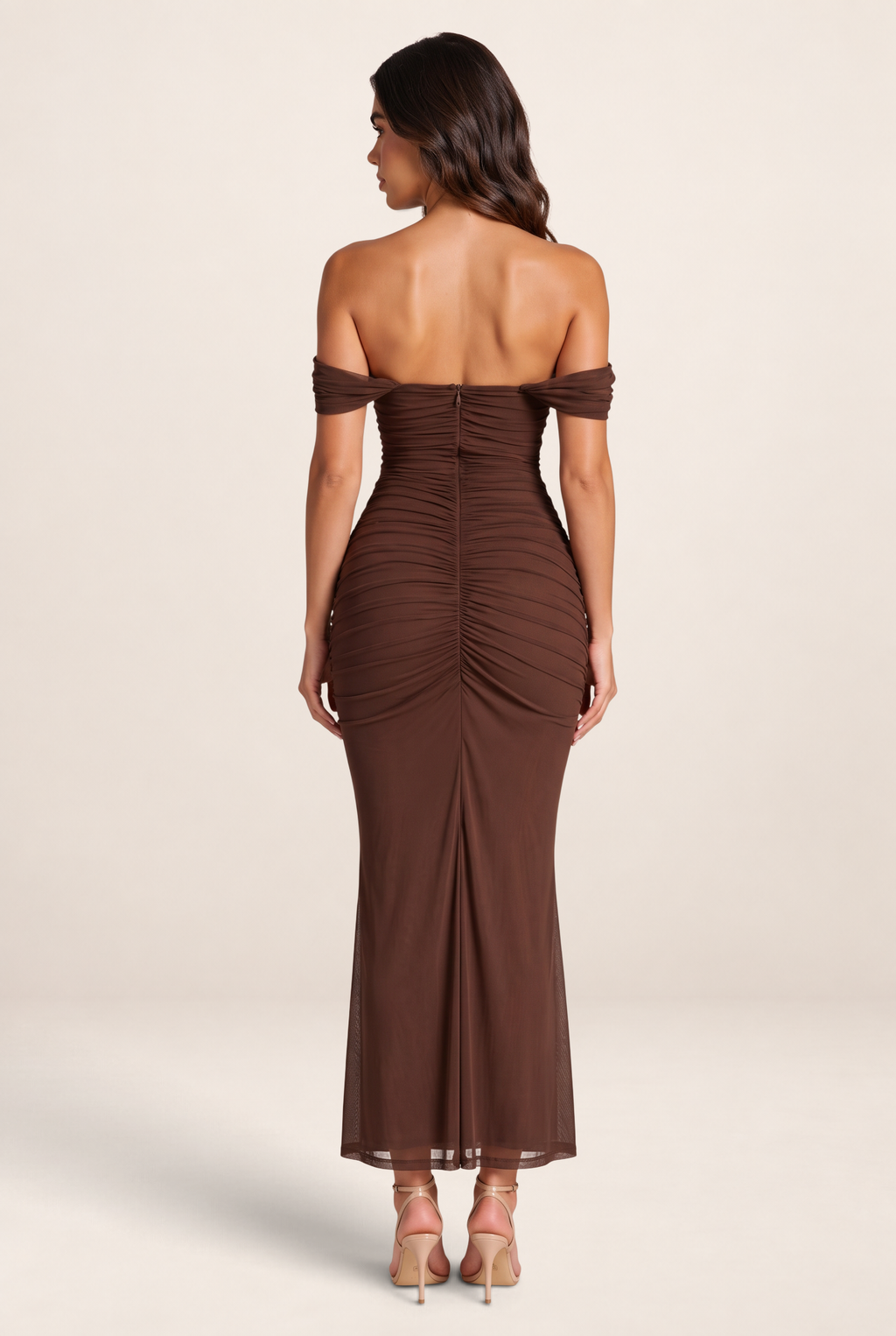 Women's Off-The-Shoulder Bodycon Maxi Dress - Smart Party Wear