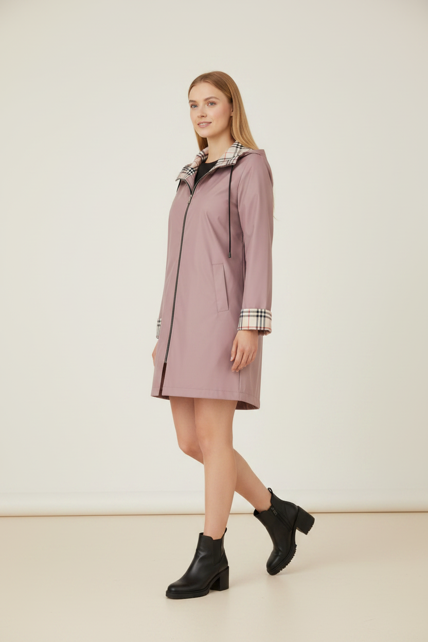 Elegant | Women's Waterproof Coat with Adjustable Hood | Lightweight Design for Everyday Comfort