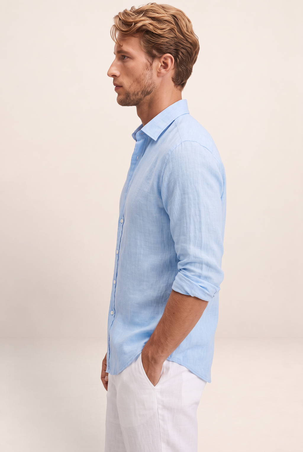 Men's Linen Shirt | Relaxed Fit Button-Up with Breathable Fabric