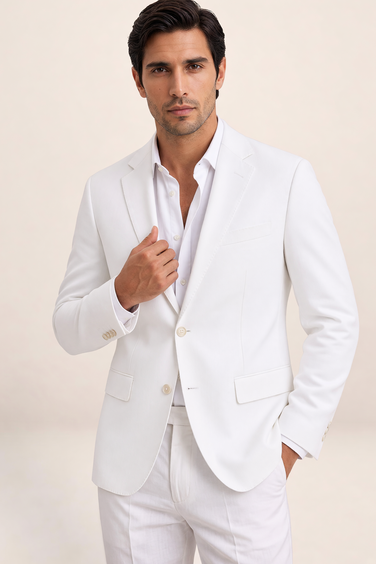 Men’s Striped Blazer – Lightweight Tailored Suit Jacket