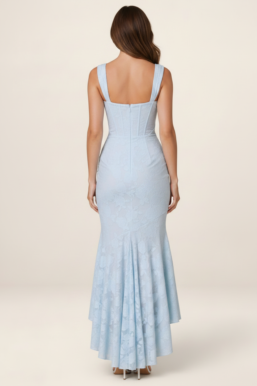 Elegant Lace Midi Dress | Sculpted Bodycon Fit with Ruched Waist for Flattering Silhouette