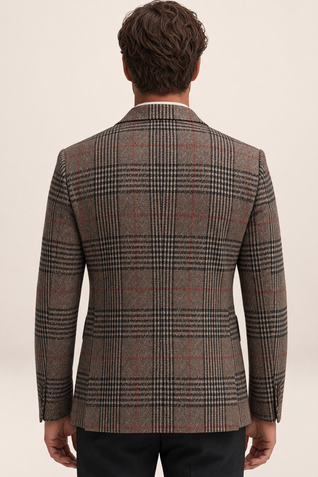 Men's Blazer Jacket with Check Pattern | Stylish Smart-Casual Look for Versatile Occasions