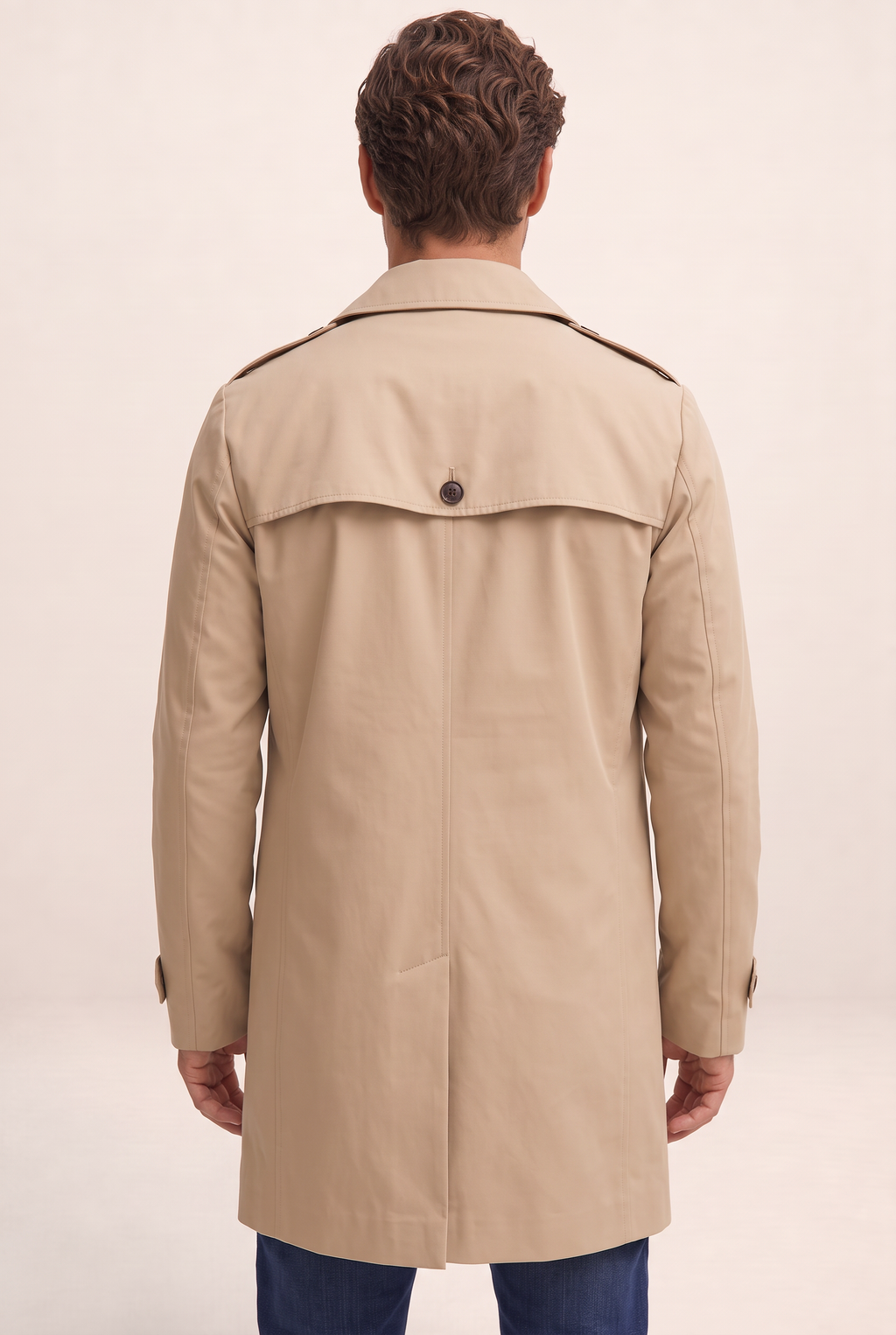 Classic Double-Breasted Trench Coat Men | Structured Design for Timeless Elegance
