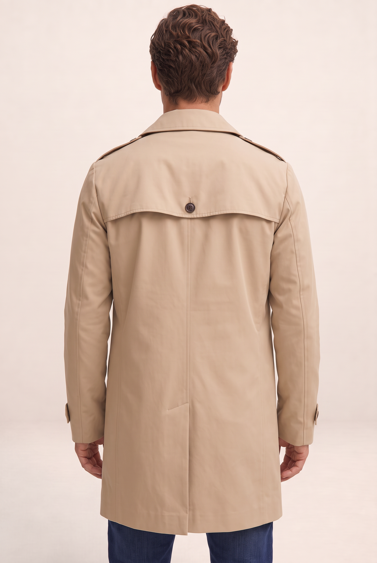 Classic Double-Breasted Trench Coat Men | Structured Design for Timeless Elegance