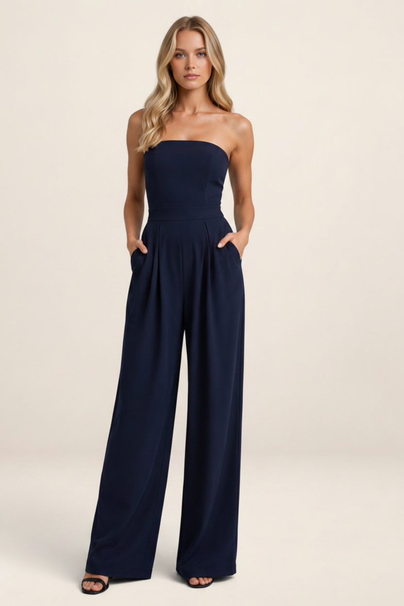 Women's Jumpsuit with Structured Bodice & Wide Legs | Effortless Summer Style for Any Occasion