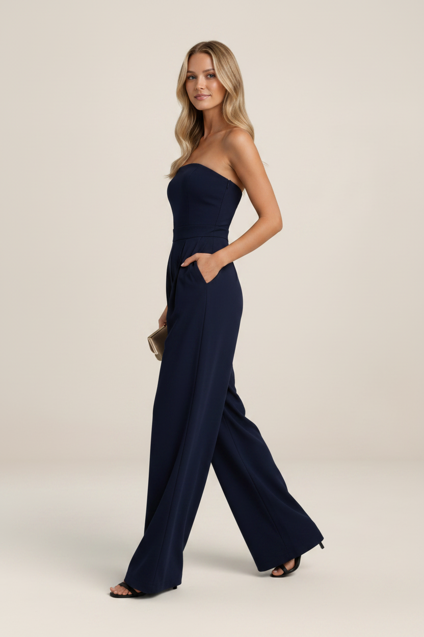 Women's Jumpsuit with Structured Bodice & Wide Legs | Effortless Summer Style for Any Occasion