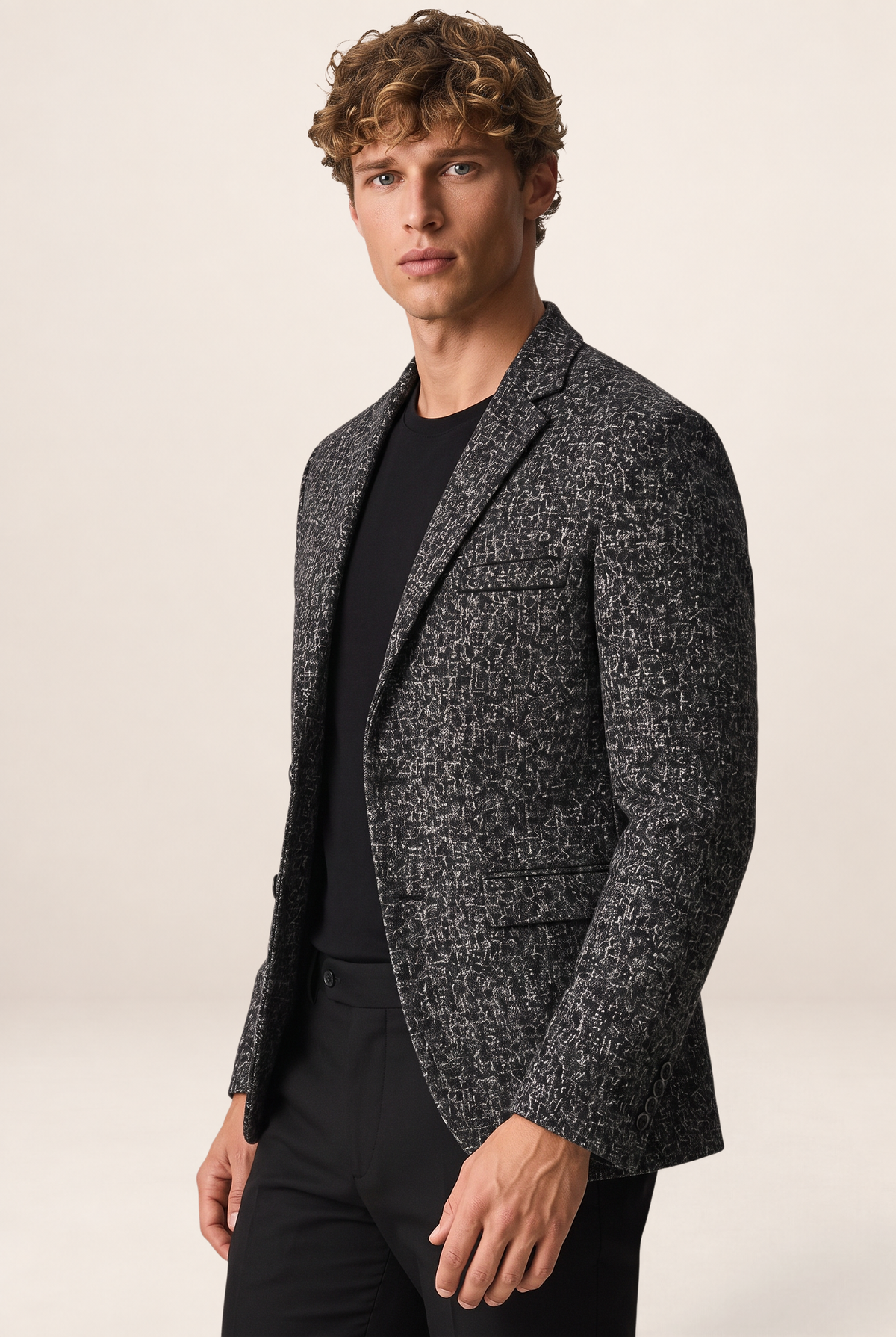 Men’s Slim Fit Tailored Blazer – Smart-Casual Structured Jacket