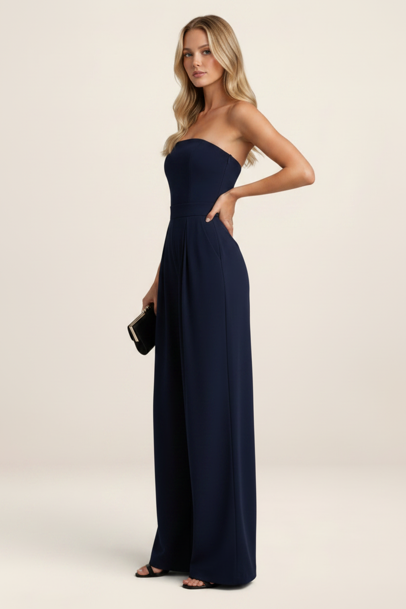 Women's Jumpsuit with Structured Bodice & Wide Legs | Effortless Summer Style for Any Occasion