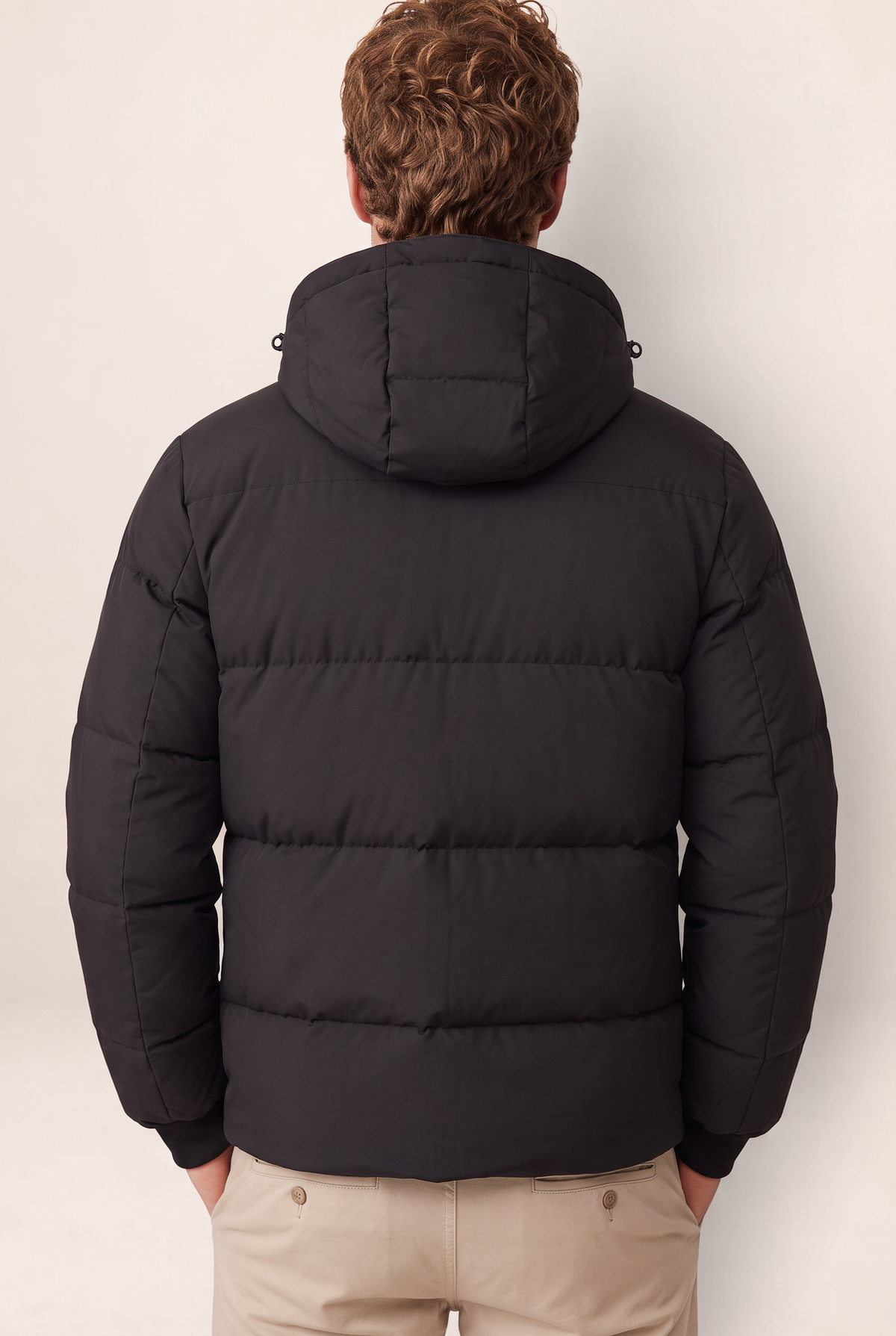 Men's Puffer Jacket | Warm Hooded Winter Coat with Adjustable Drawcord