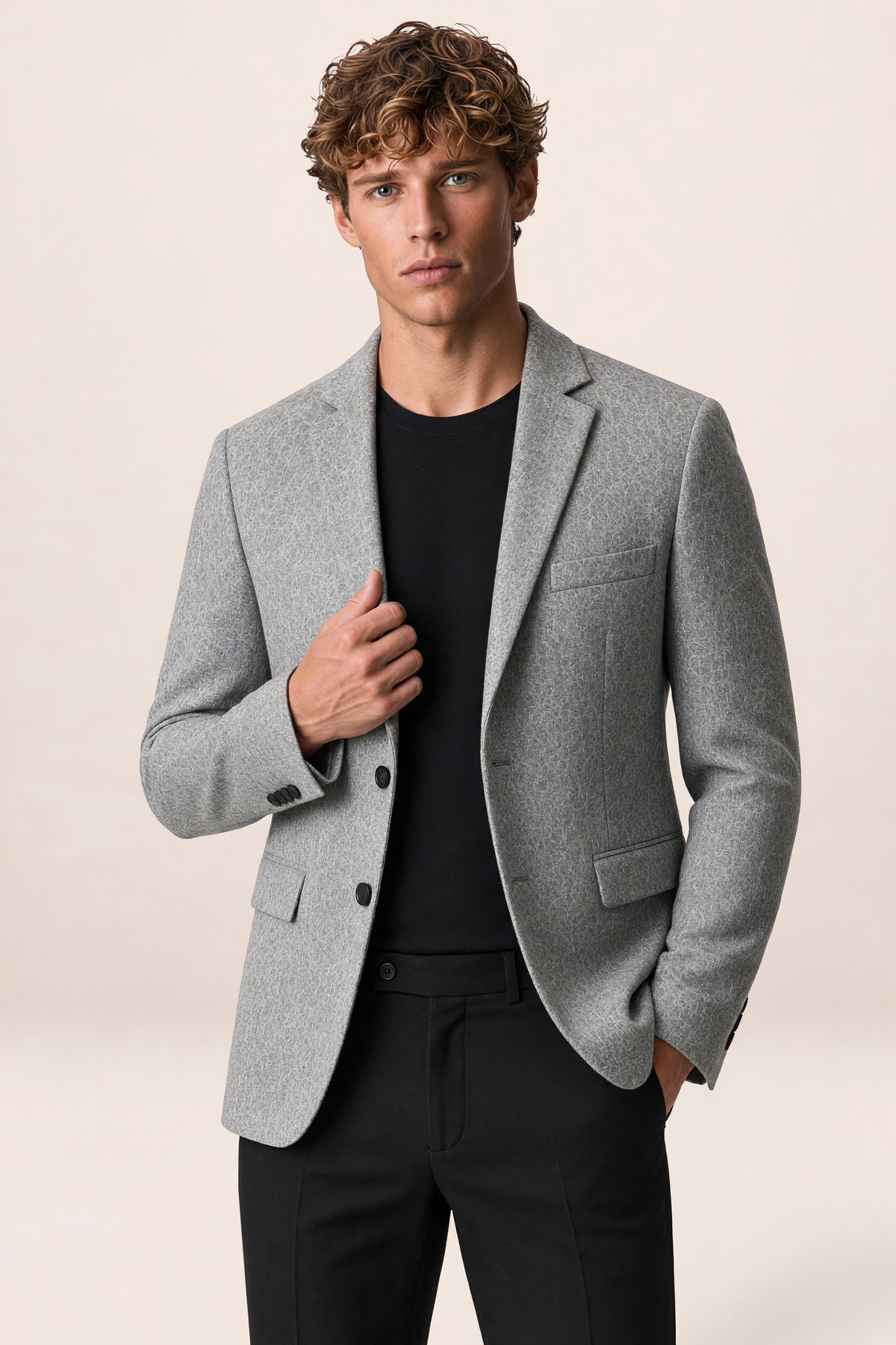 Men’s Slim Fit Tailored Blazer – Smart-Casual Structured Jacket