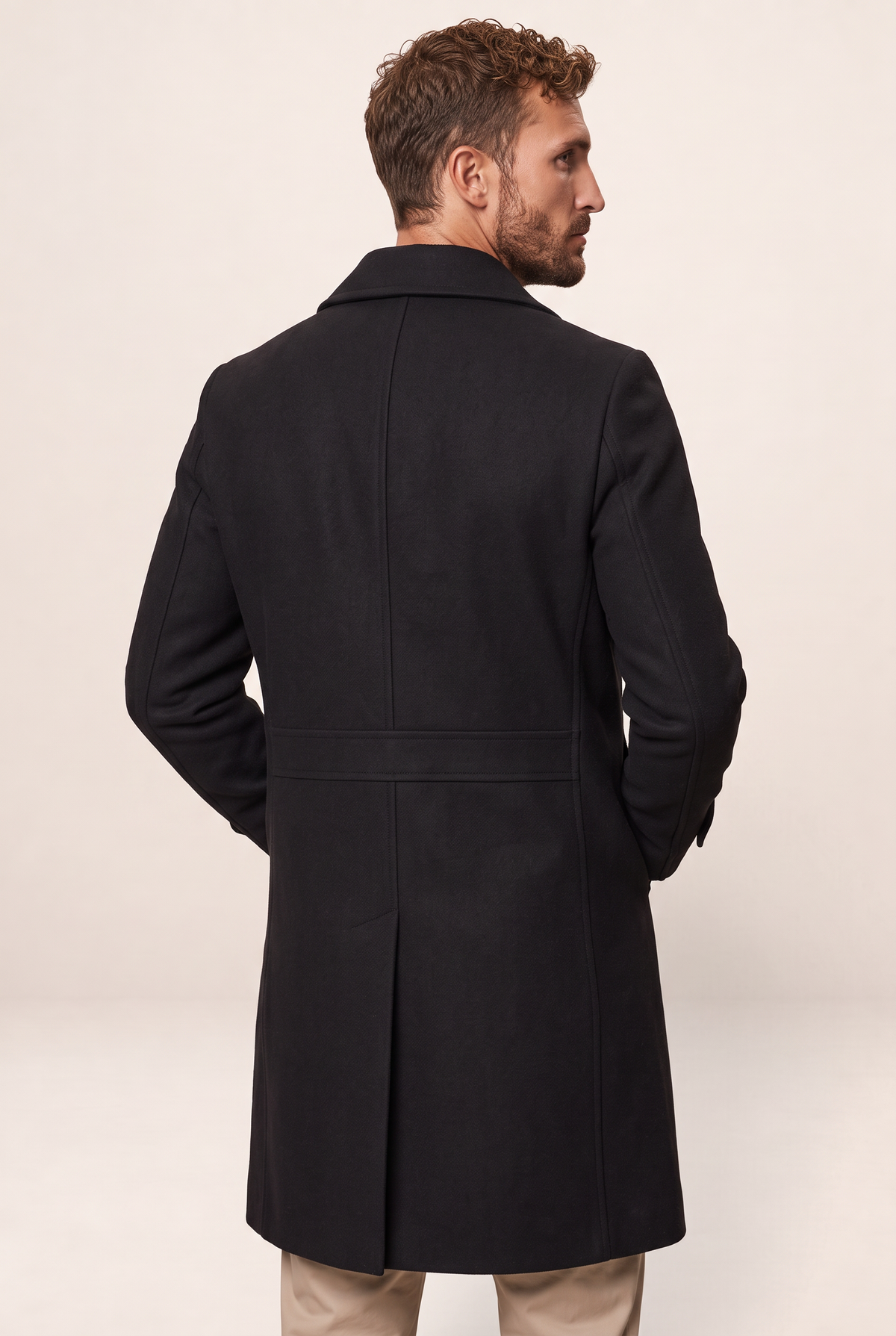 Men's Overcoat with Double-Breasted Design | Versatile Winter Outerwear for Sophisticated Style