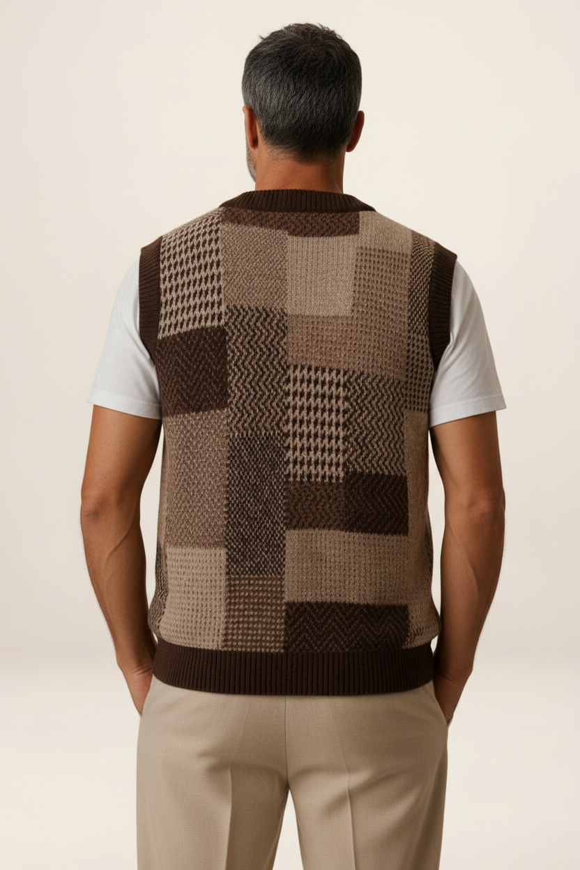 Men's V-Neck Knit Sweater Vest
