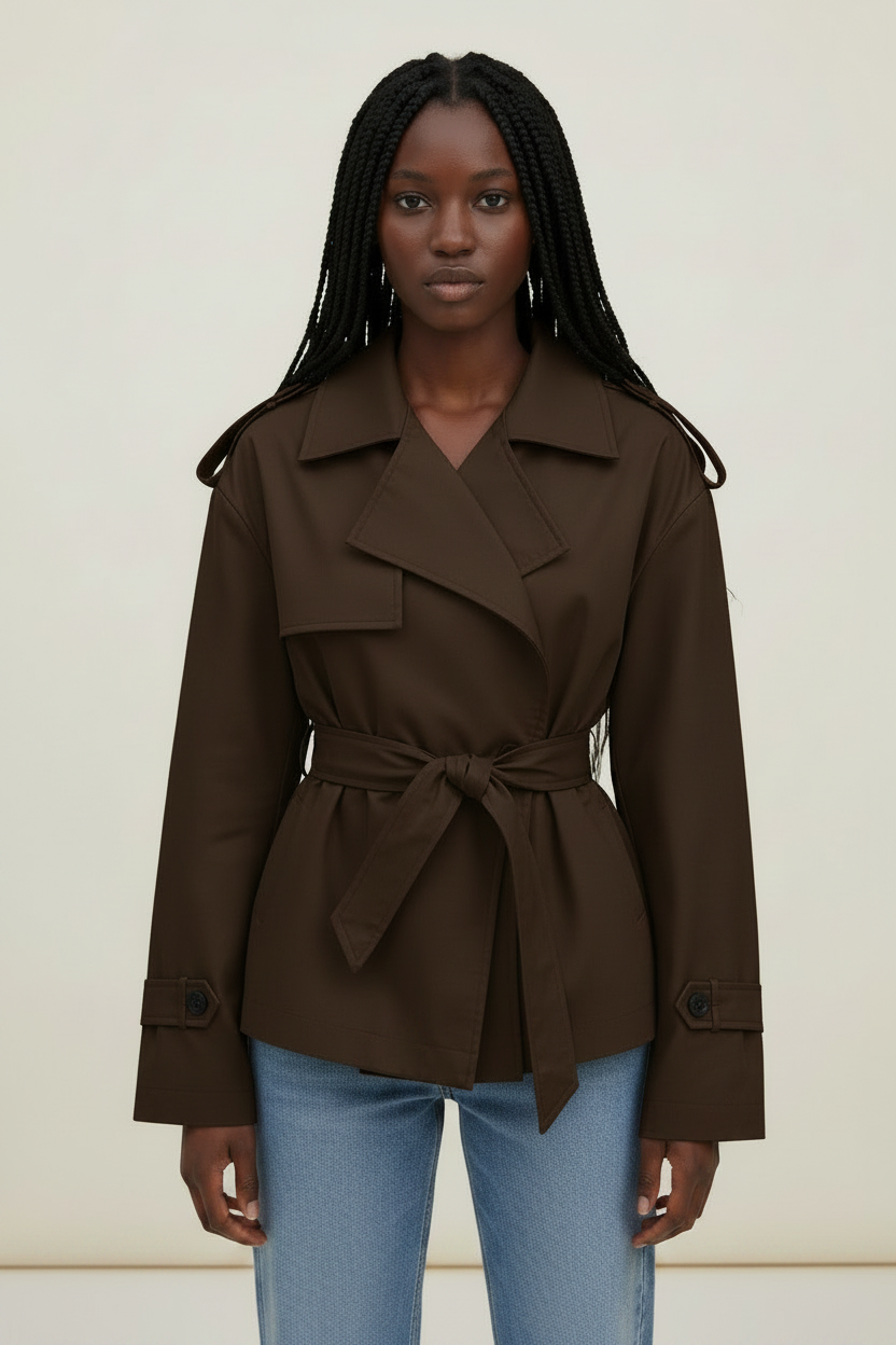 Women's Belted Trench Coat | Classic Longline Outerwear