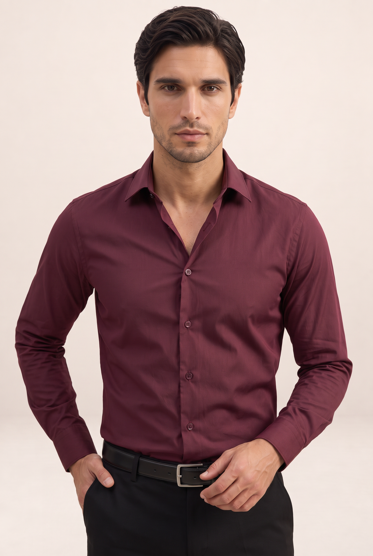 Men's Dress Shirt with Slim Fit & Classic Collar | Versatile Style for Any Occasion