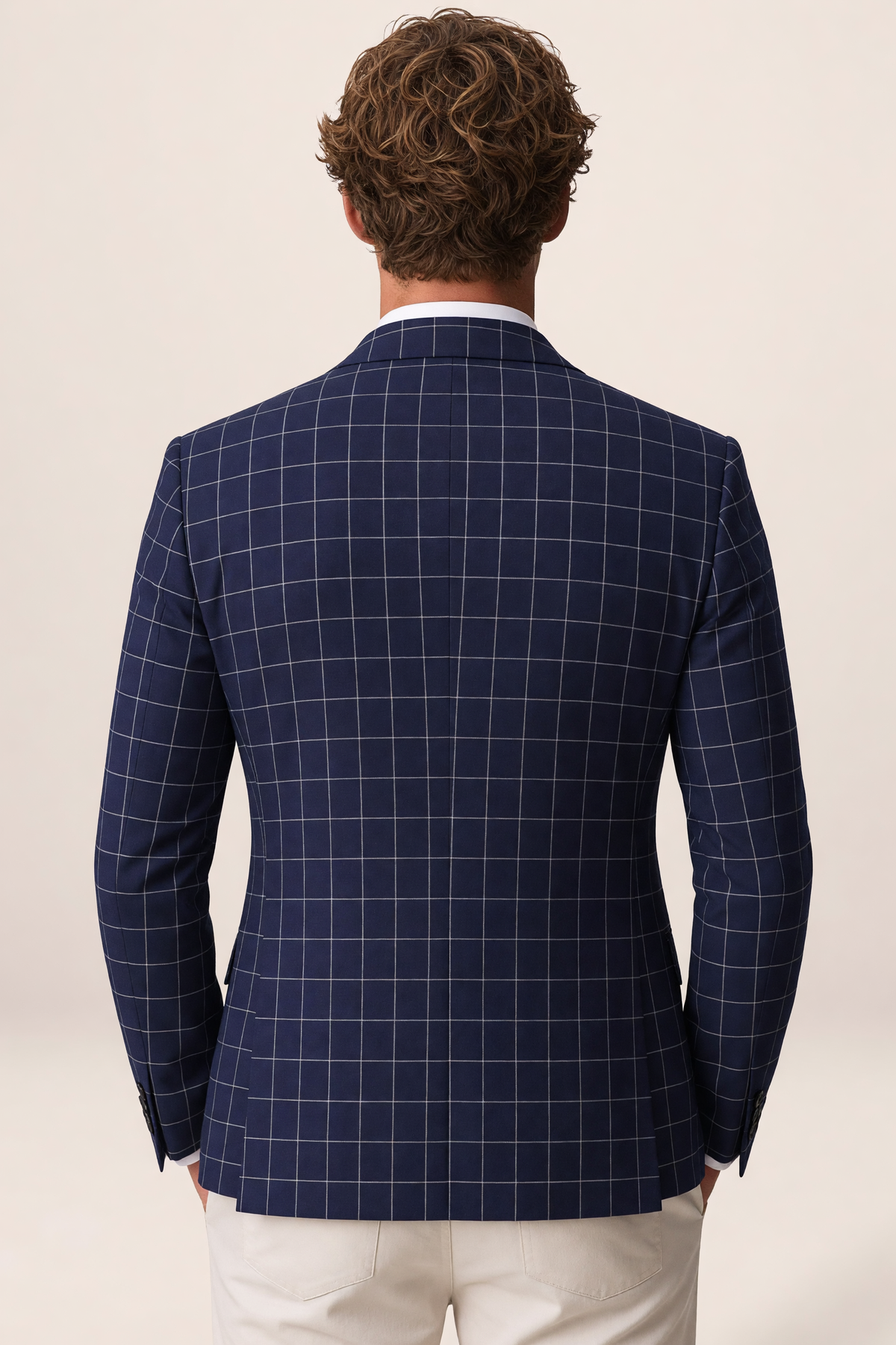 Men's Tailored Windowpane Blazer – Smart Tailored Jacket